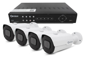 XVISION®│X5C8000BM-W-S4-1T│3 YR WTY.    4K AI+BI Pro Bullet 4 camera PoE IP CCTV system
