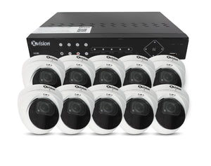 XVISION®│X5C5000VM-W-3-S10-4T│3 YR WTY.    5MP AI+BI Pro Dome (White) 10 camera PoE IP CCTV system