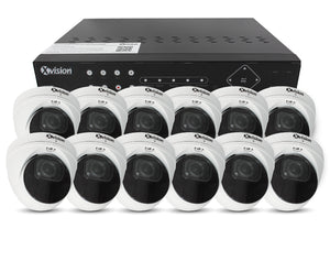 XVISION®│X5C5000VM-W-3-PDU-S12-4T│3 YR WTY.    5MP Active Defence AI+BI Pro Dome Ultra 12 camera PoE IP CCTV system
