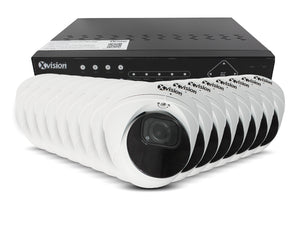 XVISION®│X5C8000VM-W-PDU-S16-4T│3 YR WTY.    4K Active Defence AI+BI Pro Dome Ultra 16 camera PoE IP CCTV system