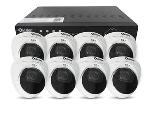 XVISION®│X5C8000VM-W-S8-2T│3 YR WTY.    4K AI+BI Pro Dome (White) 8 camera PoE IP CCTV system