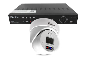 XVISION®│X5C8000AD-W-S1-1T│3 YR WTY.    4K Active Defence Full Colour Mini Dome 1 camera PoE IP CCTV system