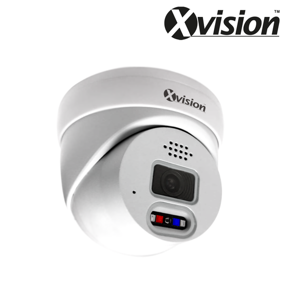XVISION®│X5C8000AD-W│3 YR WTY.      4K Active Defence AI+BI Mini Dome IP CCTV Camera