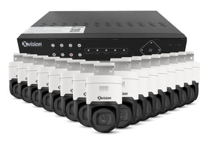 XVISION®│X5C8000SD-S16-4T│3 YR WTY.    4K Active Defence AI Speed Dome, 30M IR, 4x Zoom (White), PoE 16 camera PoE IP CCTV system