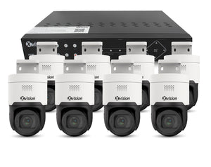 XVISION®│X5C8000SD-S8-2T│3 YR WTY.    4K Active Defence AI Speed Dome, 30M IR, 4x Zoom (White), PoE 8 camera PoE IP CCTV system